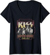 Womens KISS - Love Gun Tour 1977 V-Neck T-Shirt : Affiliate Product | CFF Radio