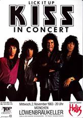 KISS - Lick it up 1983 - Concert poster : Affiliate Product | CFF Radio