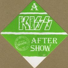 KISS 1990 Hot In The Shade Tour Backstage Pass ASO Green : Affiliate Product | CFF Radio