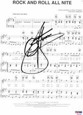 GENE SIMMONS SIGNED AUTOGRAPH ROCK AND ROLL ALL NIGHT SHEET MUSIC W/ PSA COA : Affiliate Product | CFF Radio