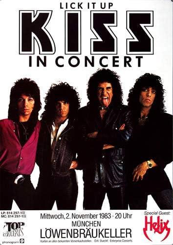 KISS - Lick it up 1983 - Concert poster : Amazon Product Link | CFF Radio