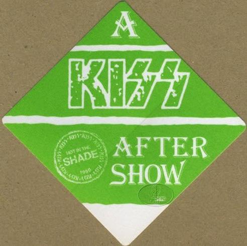 KISS 1990 Hot In The Shade Tour Backstage Pass ASO Green : Amazon Product Link | CFF Radio