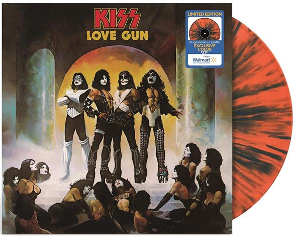 Kiss - Love Gun (Exclusive Tangerine / Aqua Splatter Colored Vinyl) : Amazon Product Link | CFF Radio