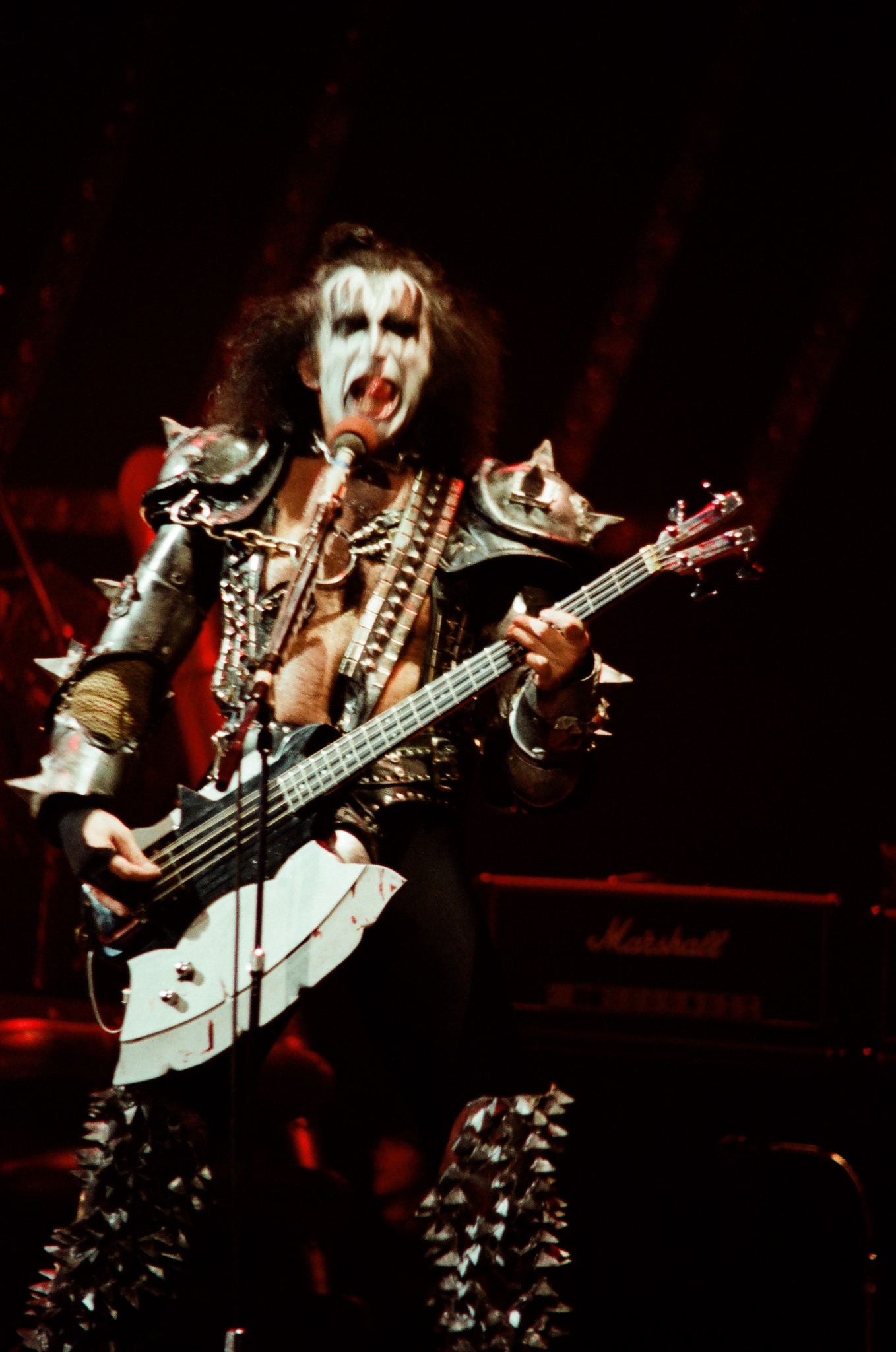 Gene Simmons playing the AXE Bass live at the Cobo Hall 1983. : Concert Image | CFF Radio