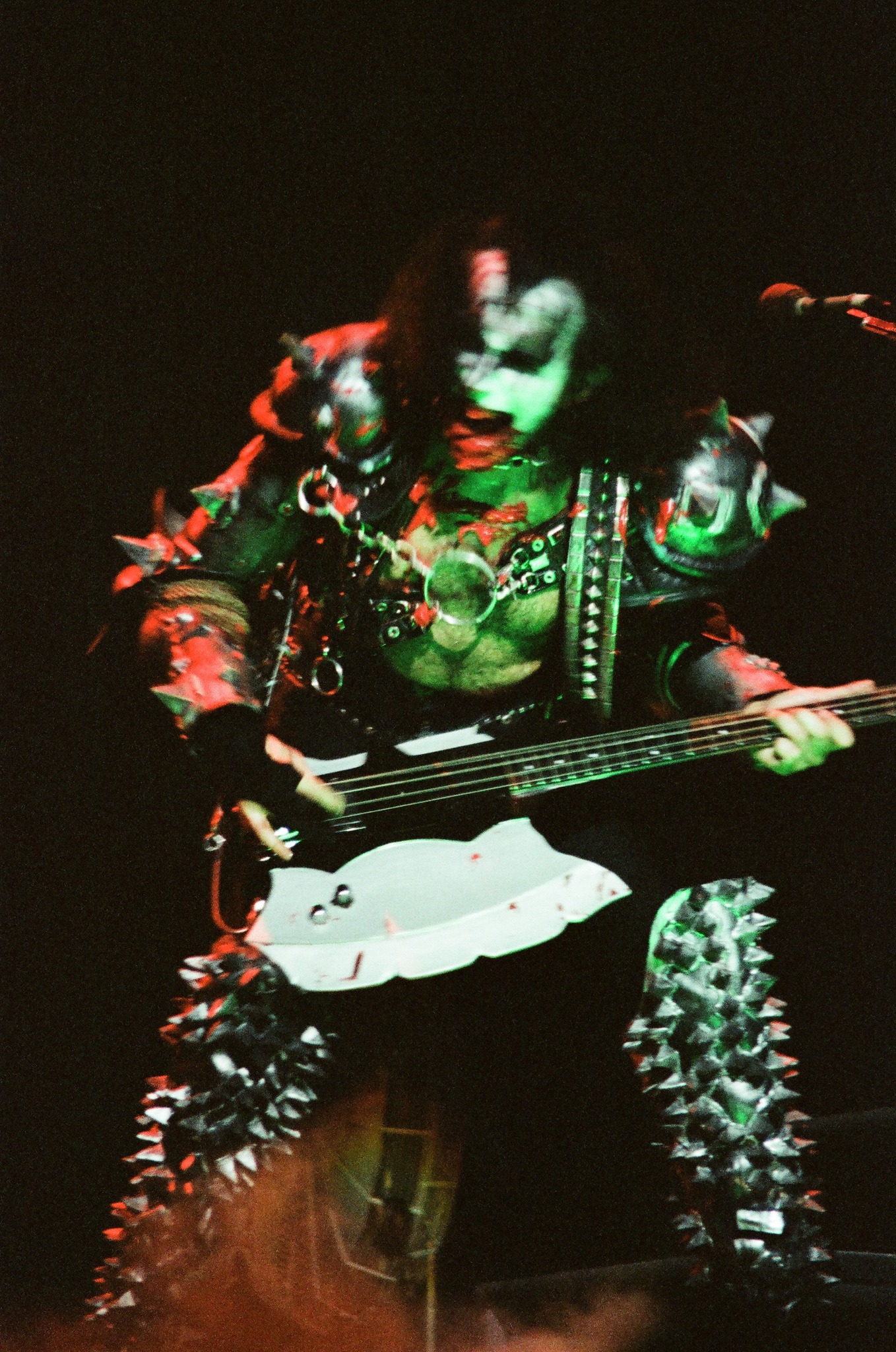 Gene Simmons with AXE Bass during his Solo live at the Cobo Hall 1983. : Concert Image | CFF Radio