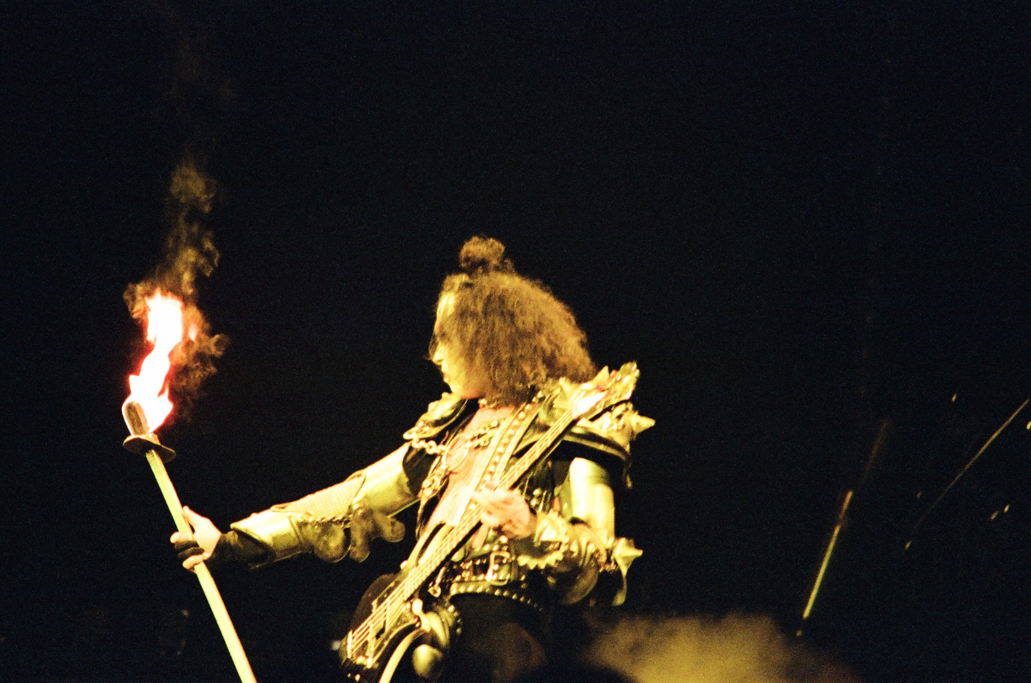 Gene Simmons getting ready to Breath Fire live at the Cobo Hall 1983. : Concert Image | CFF Radio